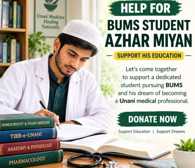 Help for BUMS Student Azhar Miyan