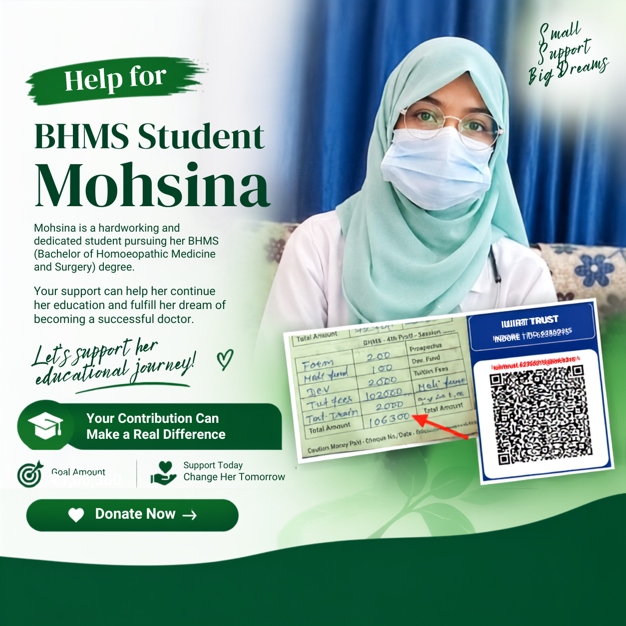 Help for BHMS Student Mohsina